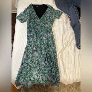 Nasty Gal Floral Wrap Dress